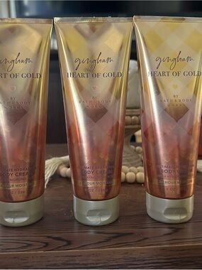 Bath & Body Works Gingham Heart of Gold Body Cream - Gold